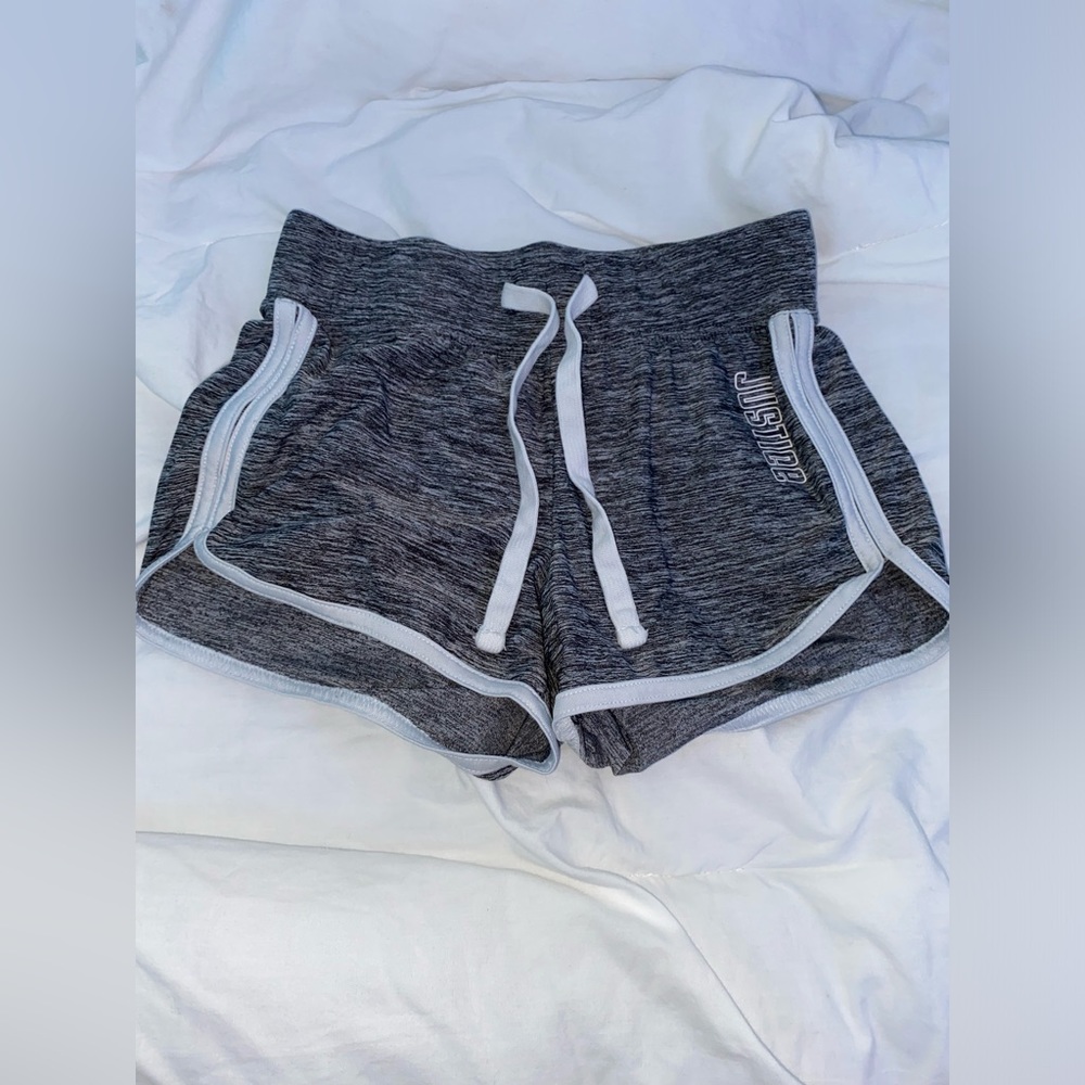 Justice gray athletic shorts size 7 kids